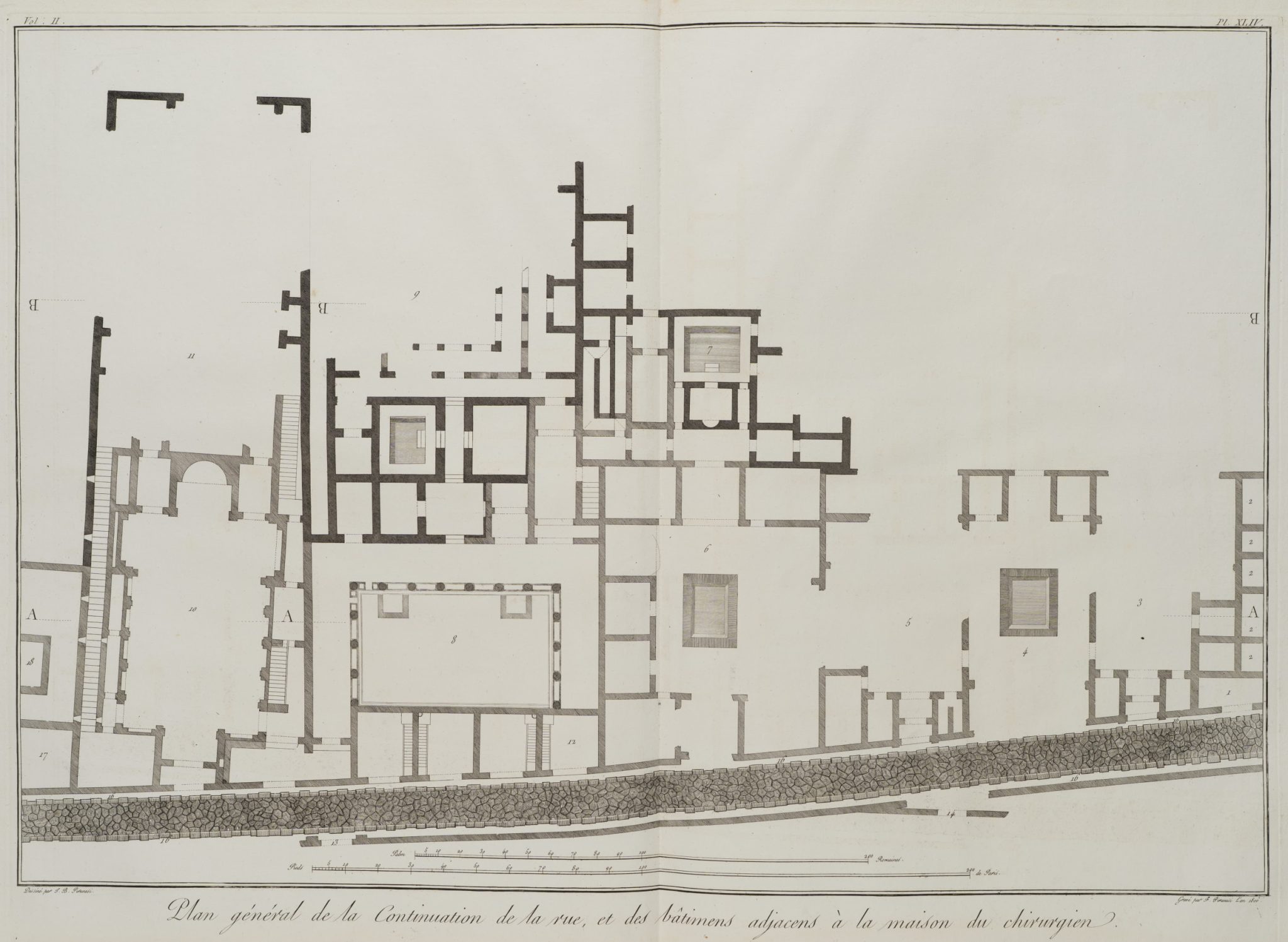 Architekturgrundriss mit Straße