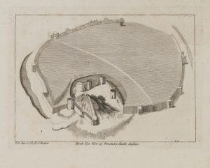 Pevensey Castle aus der Vogelperspektive