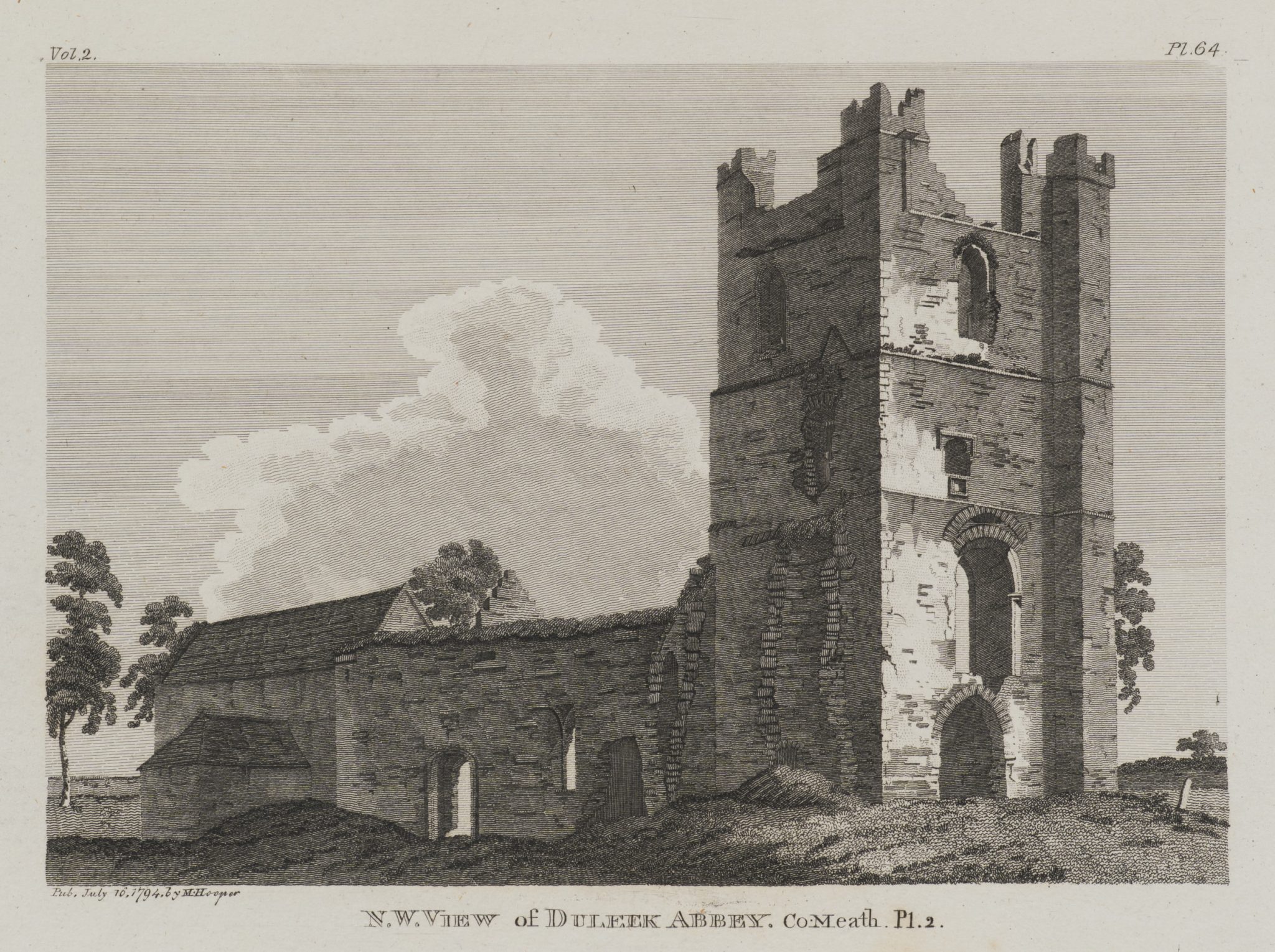 N.W. View of Duleek Abbey