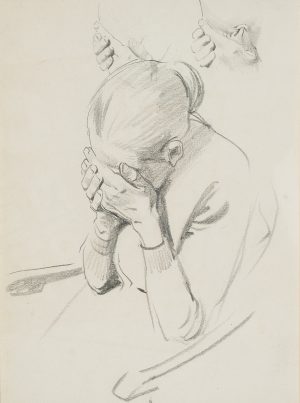 Verzweifelte Frau