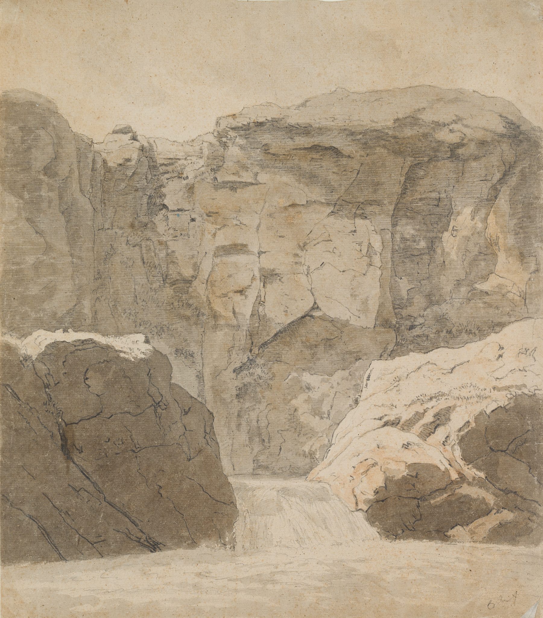 Gebirgslandschaft mit Fluss