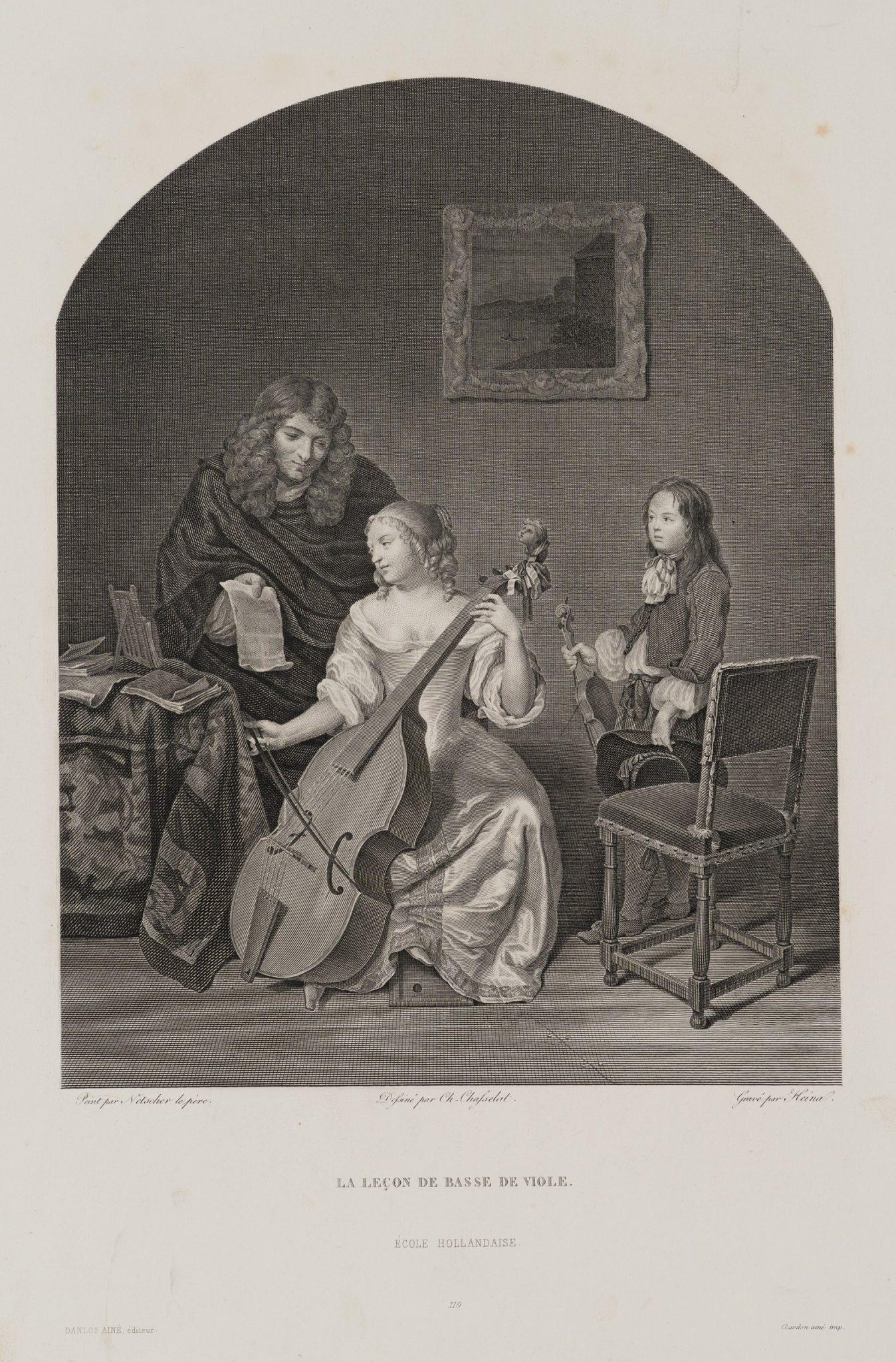 Die Musikstunde an der Viola-da-gamba