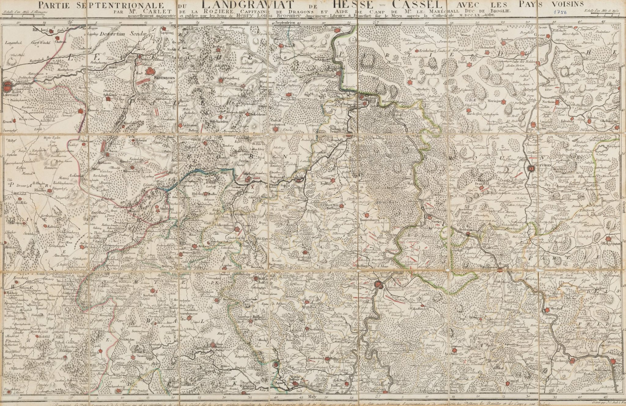 Partie septentrionale du landgraviat de Hesse-Cassel avec les pays voisins