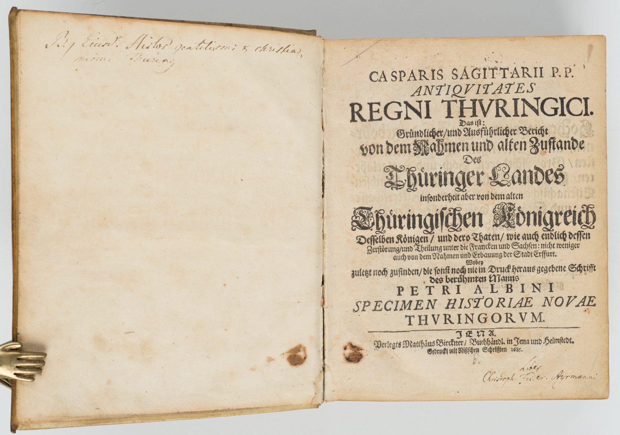 Casparis Sagittarii P.P. Antiquitates Regni Thuringici