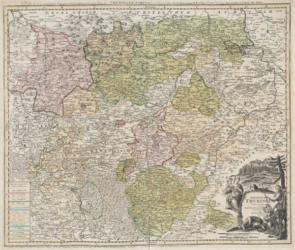 Aus der Sammlung „Barocke Welten": Landkarte Thüringen