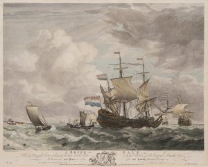 A Brisk Gale. Niederländisches Segelschiff