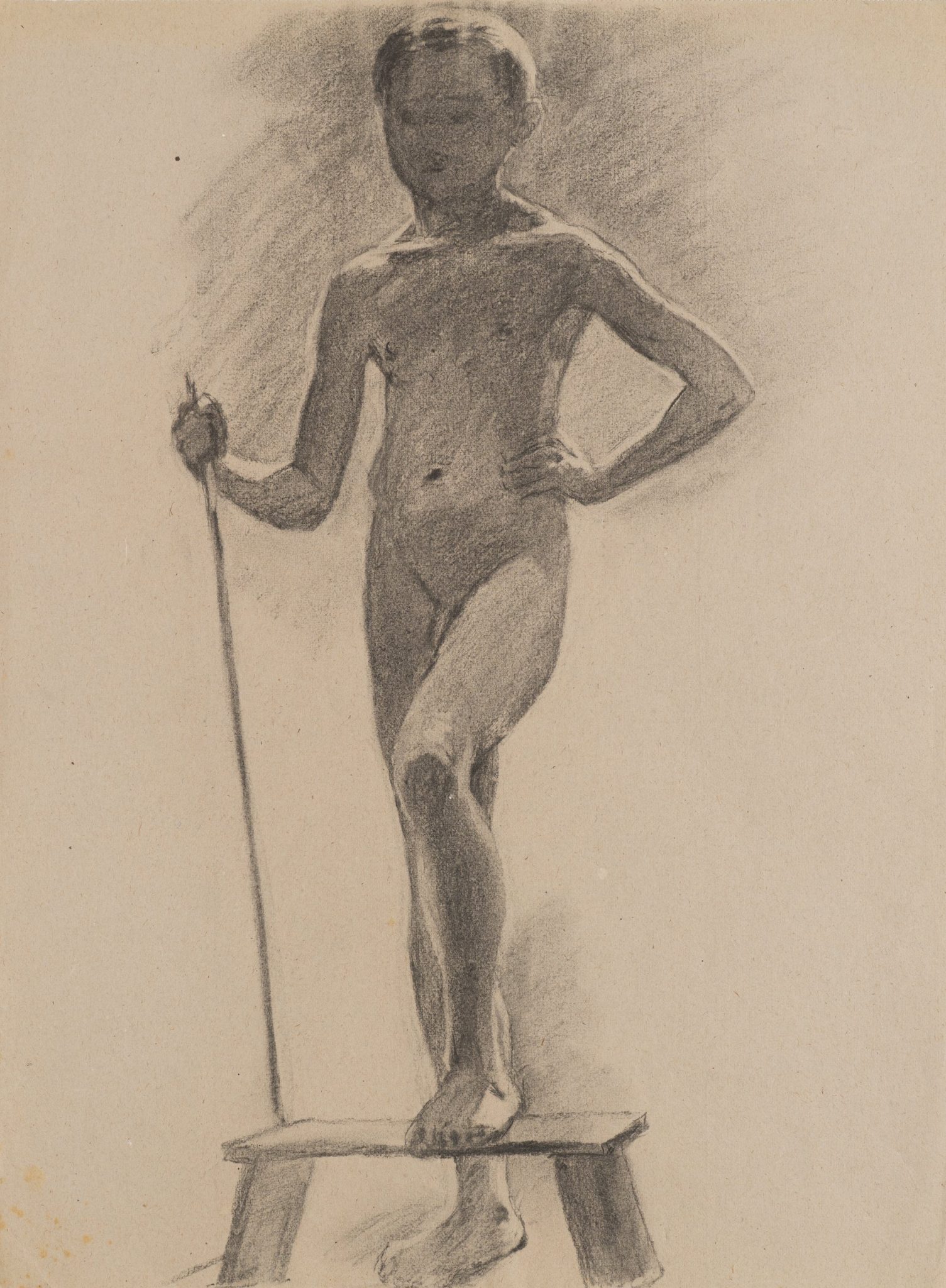 Stehender Knabe - Aktstudie