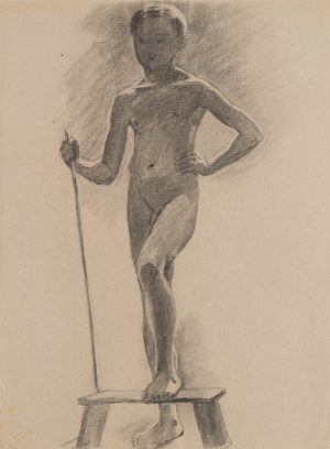 Stehender Knabe - Aktstudie