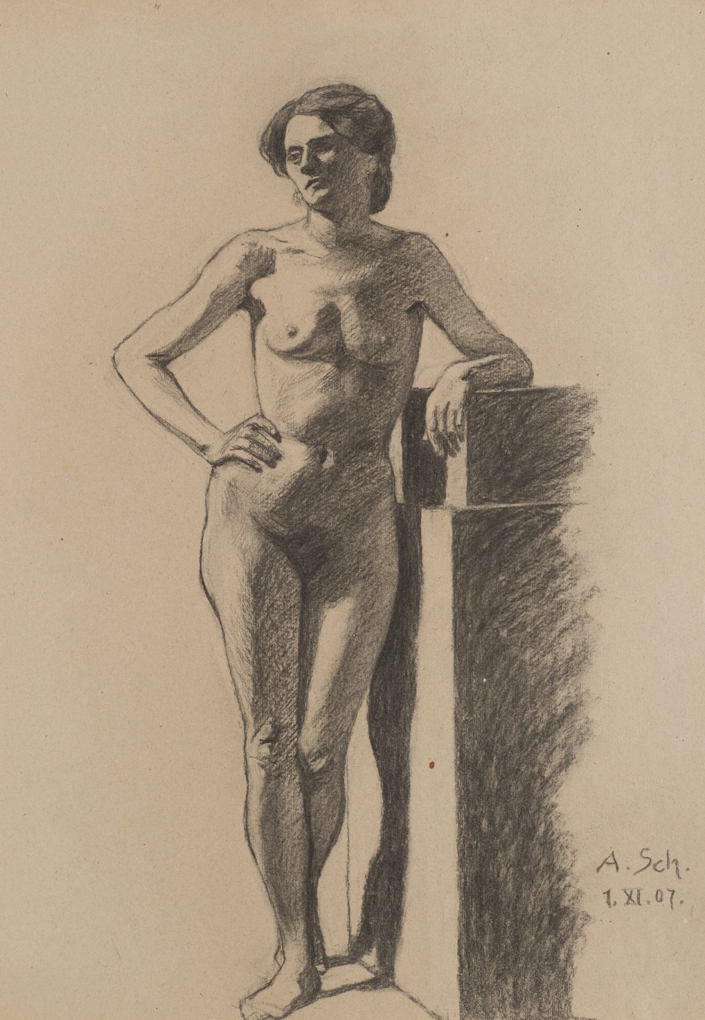 Stehender weiblicher Akt