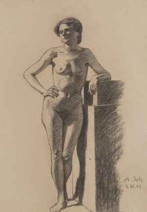 Stehender weiblicher Akt