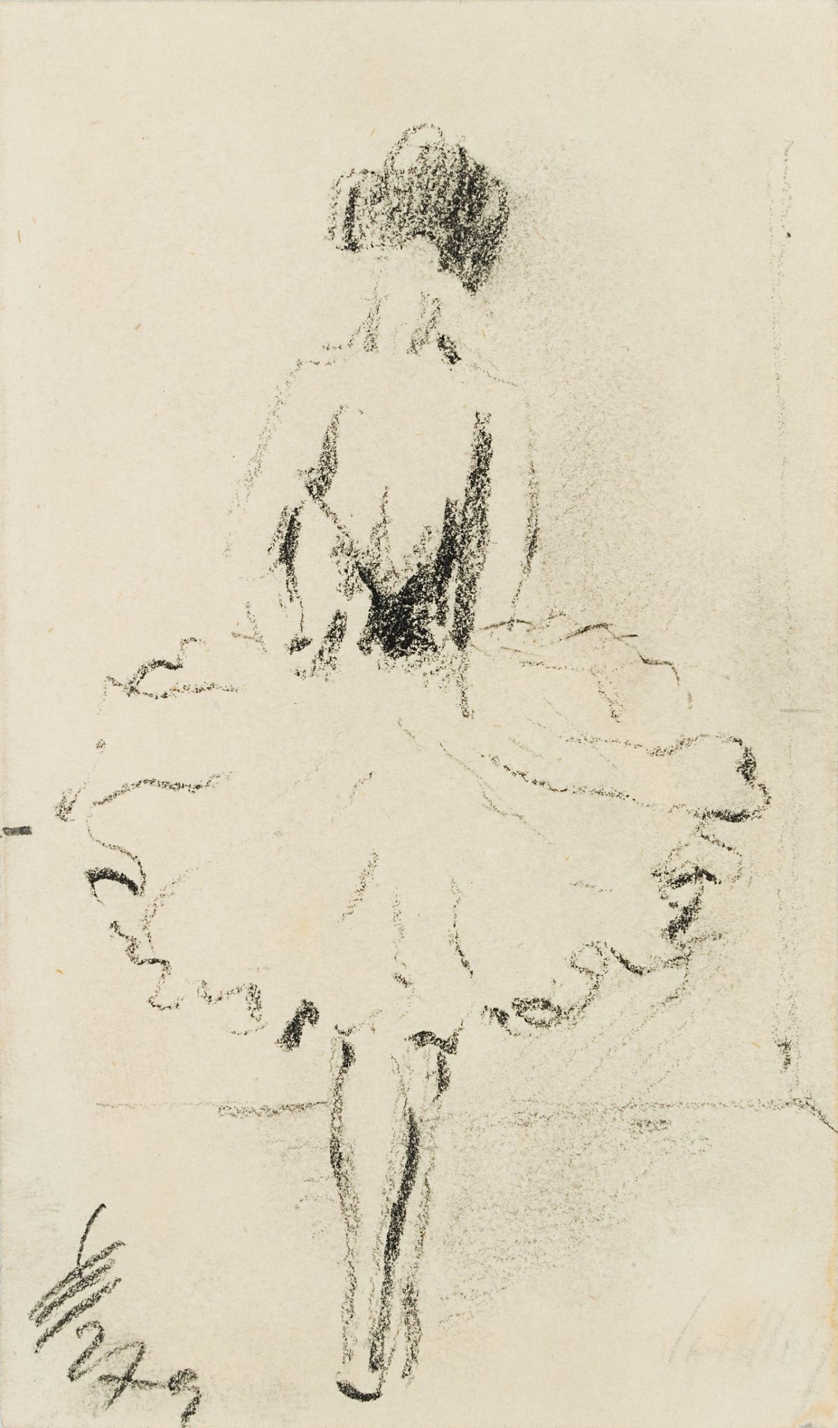 Balletttänzerin in Rückenansicht