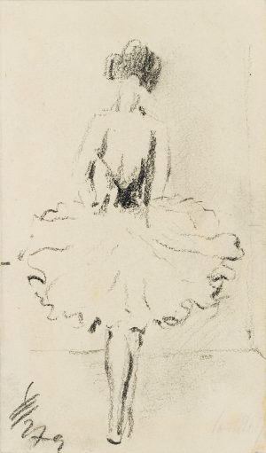 Balletttänzerin in Rückenansicht