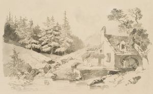 Alte Wassermühle am Waldrand