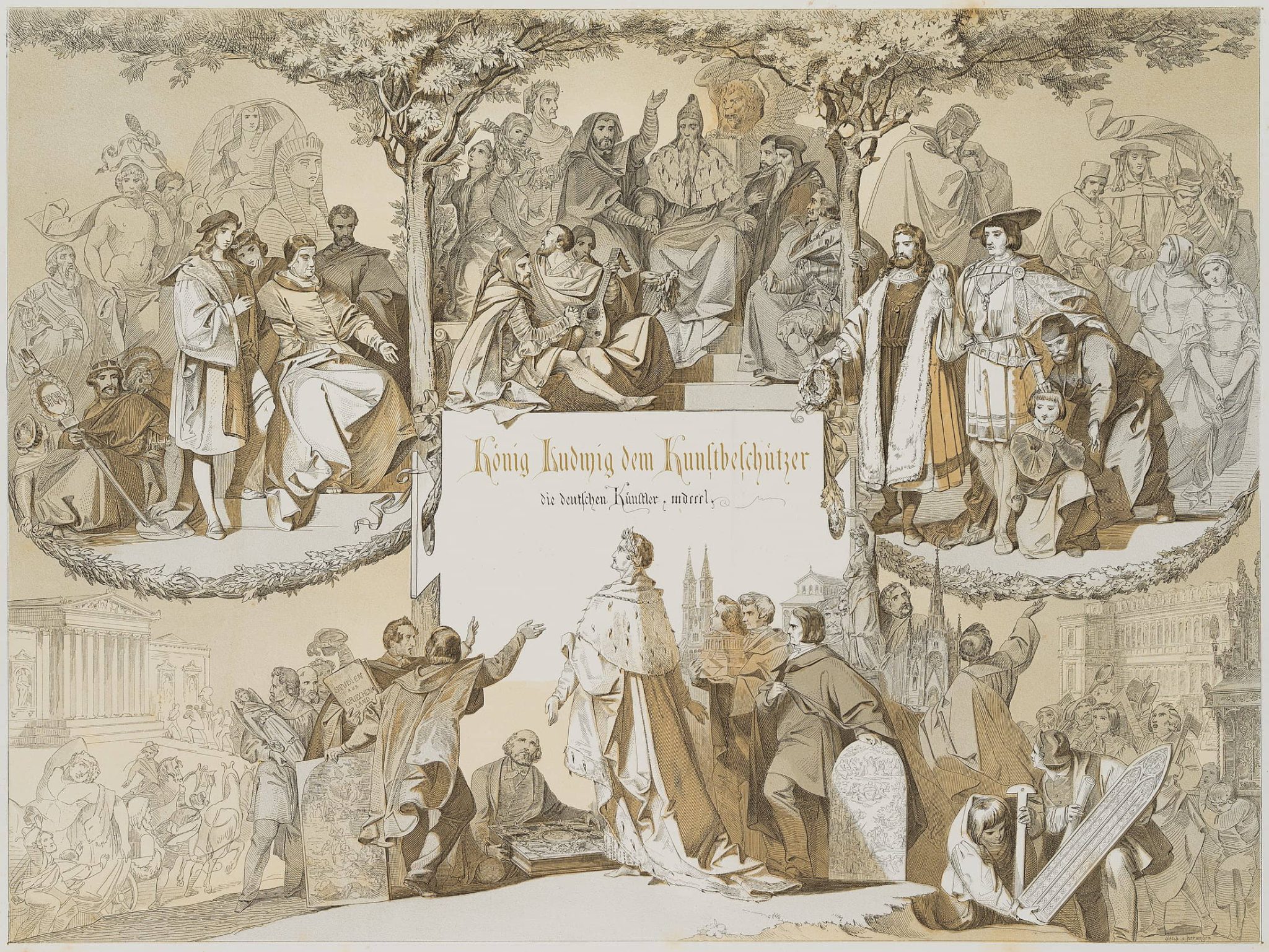 Künstler huldigen König Ludwig I.