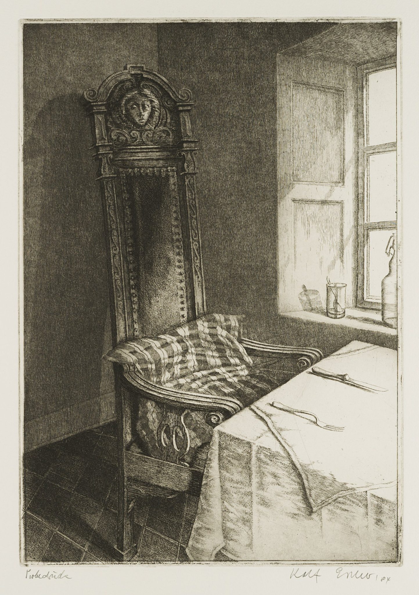 Alter Stuhl in Xanten (Hotel van Bebber)
