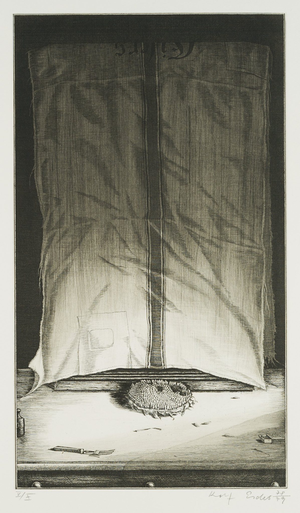 Nature morte - Auf eine Sonnenblume