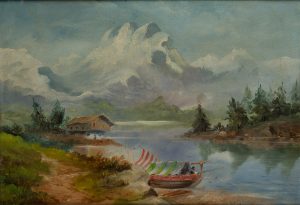 Landschaft mit Alpensee