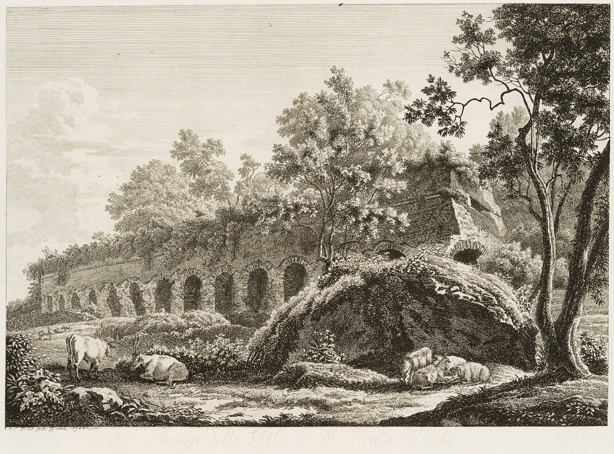 Die Villa des Brutus in Tivoli