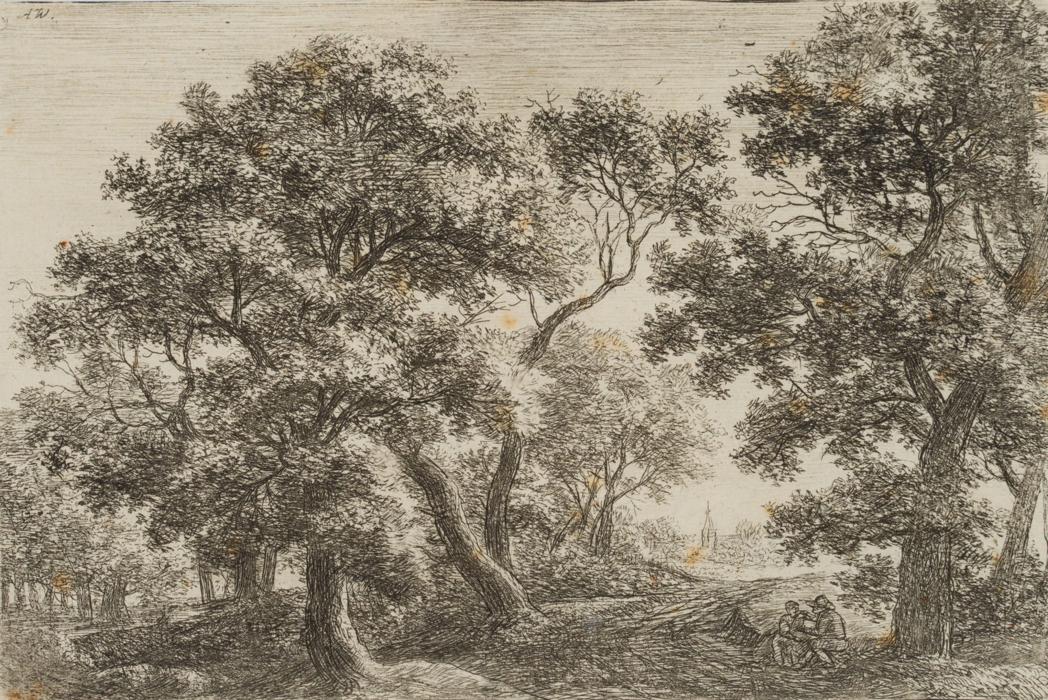 Landschaft mit Rastenden
