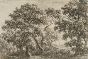 Landschaft mit Rastenden