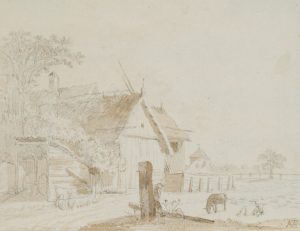 Bauerngehöft in flacher Gegend