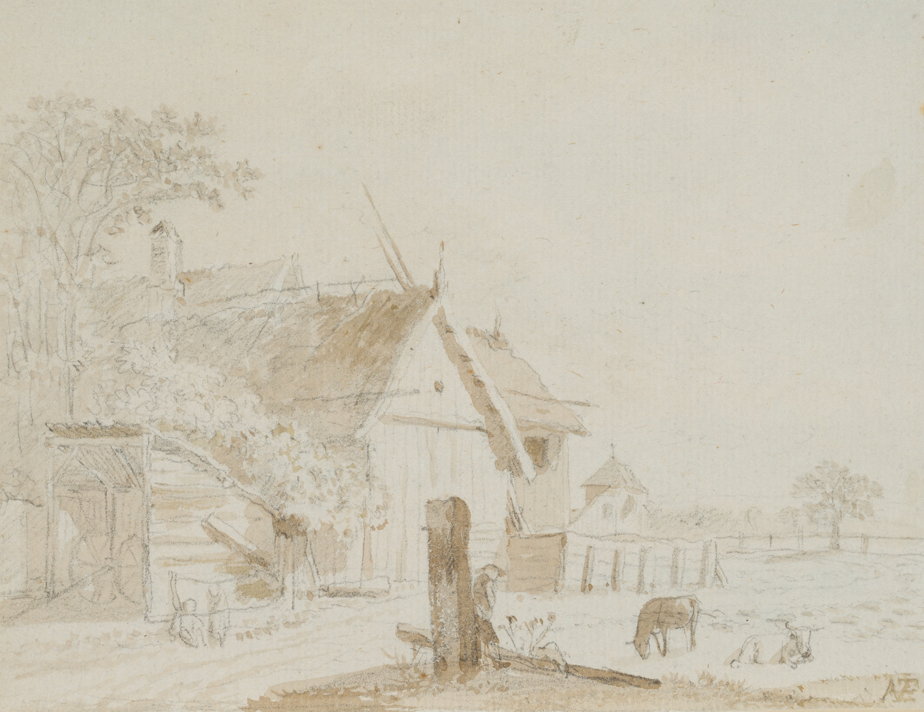 Bauerngehöft in flacher Gegend