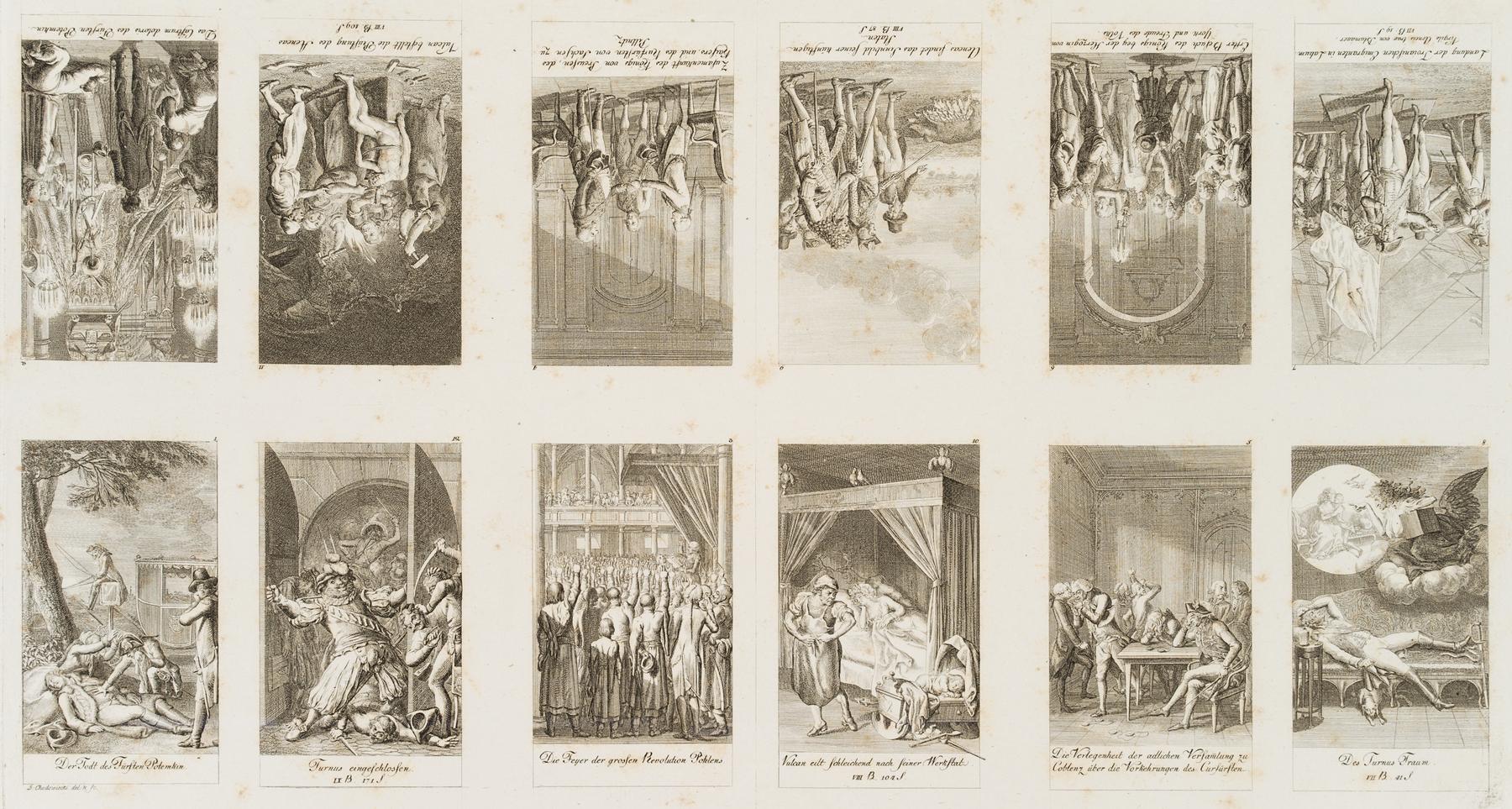 12 Blätter: Sechs Blätter zur neueren Geschichte und sechs Blätter zu Blumauer's Aeneide