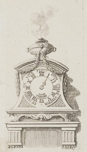Eine Uhr auf einem Consol