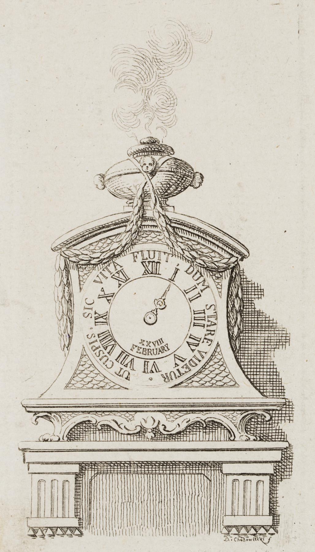 Eine Uhr auf einem Consol