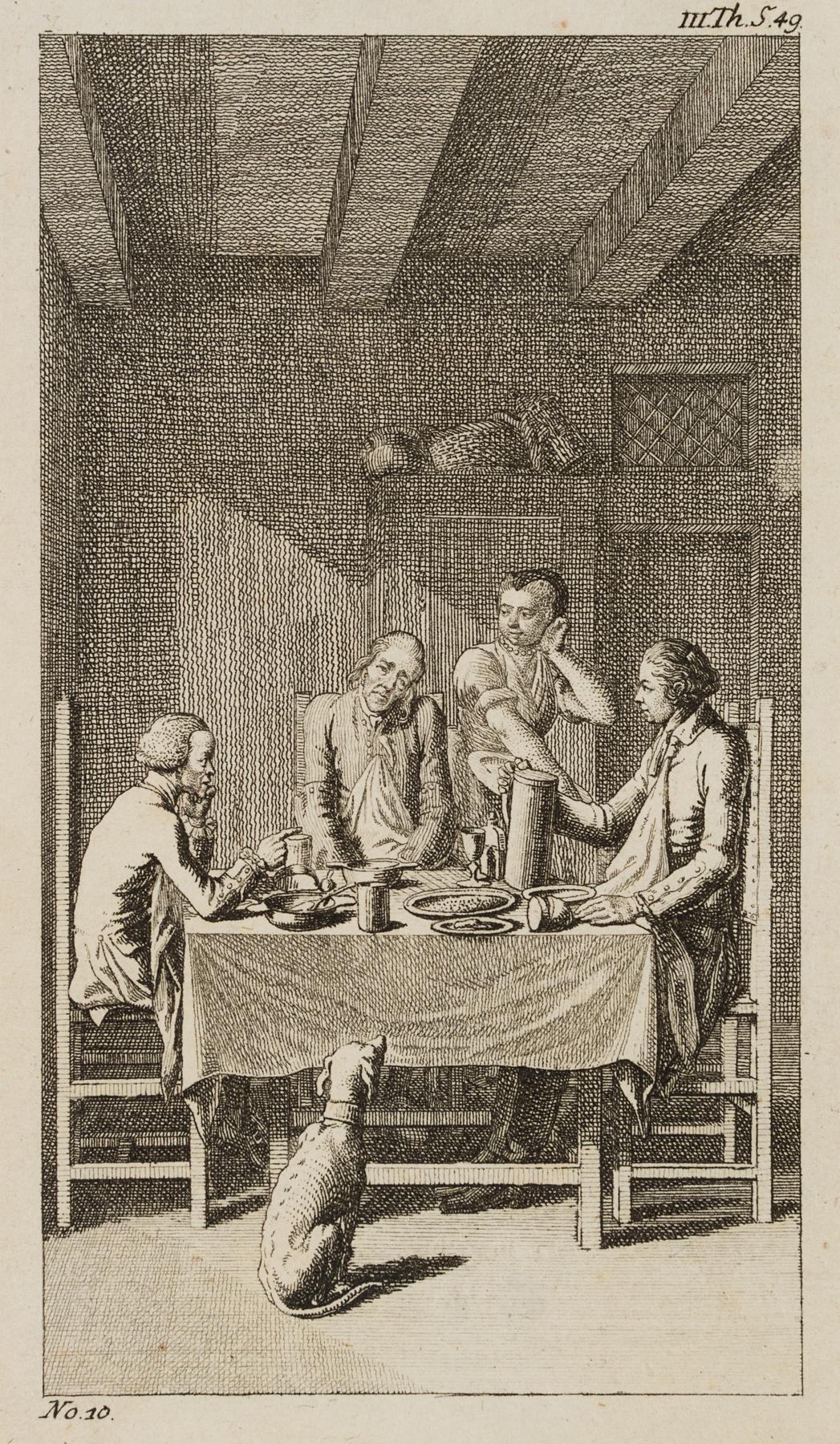 Beim Mahl im Wirtshaus
