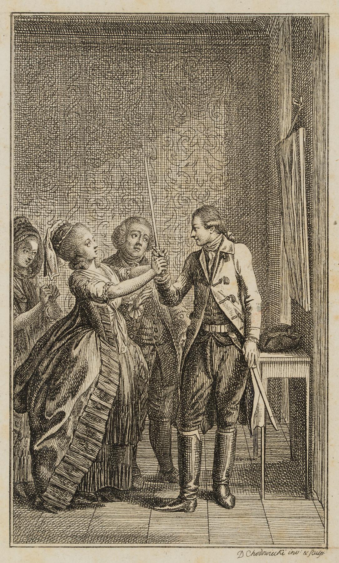 Elise fasst Ferdiners Degen
