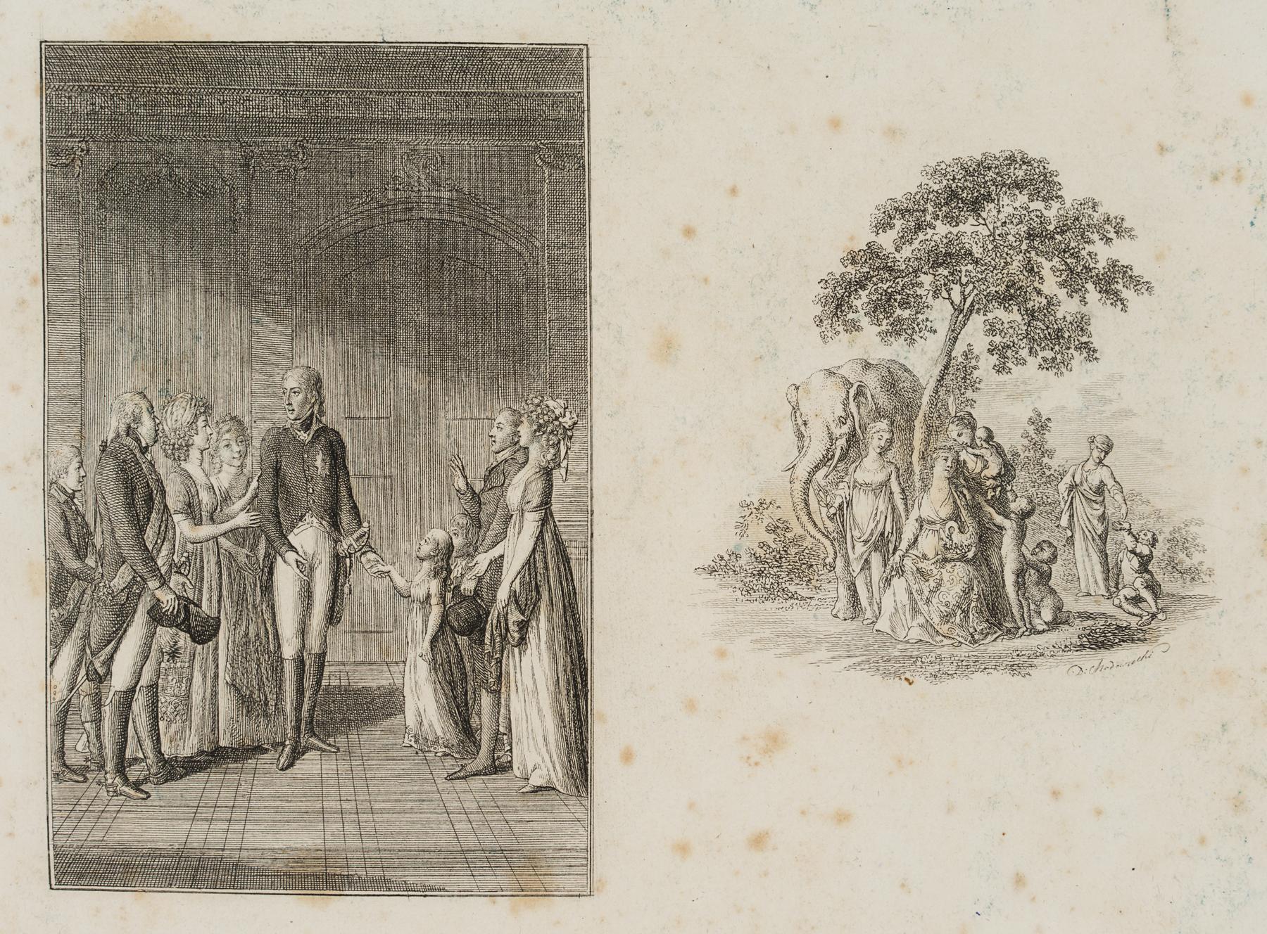 Familienszene Friedrich Wilhelms III. mit großem Randeinfall