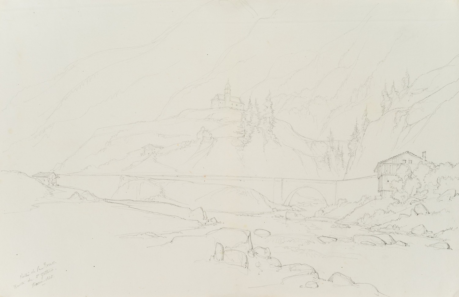 Brücke bei Wassen am Gotthardpass