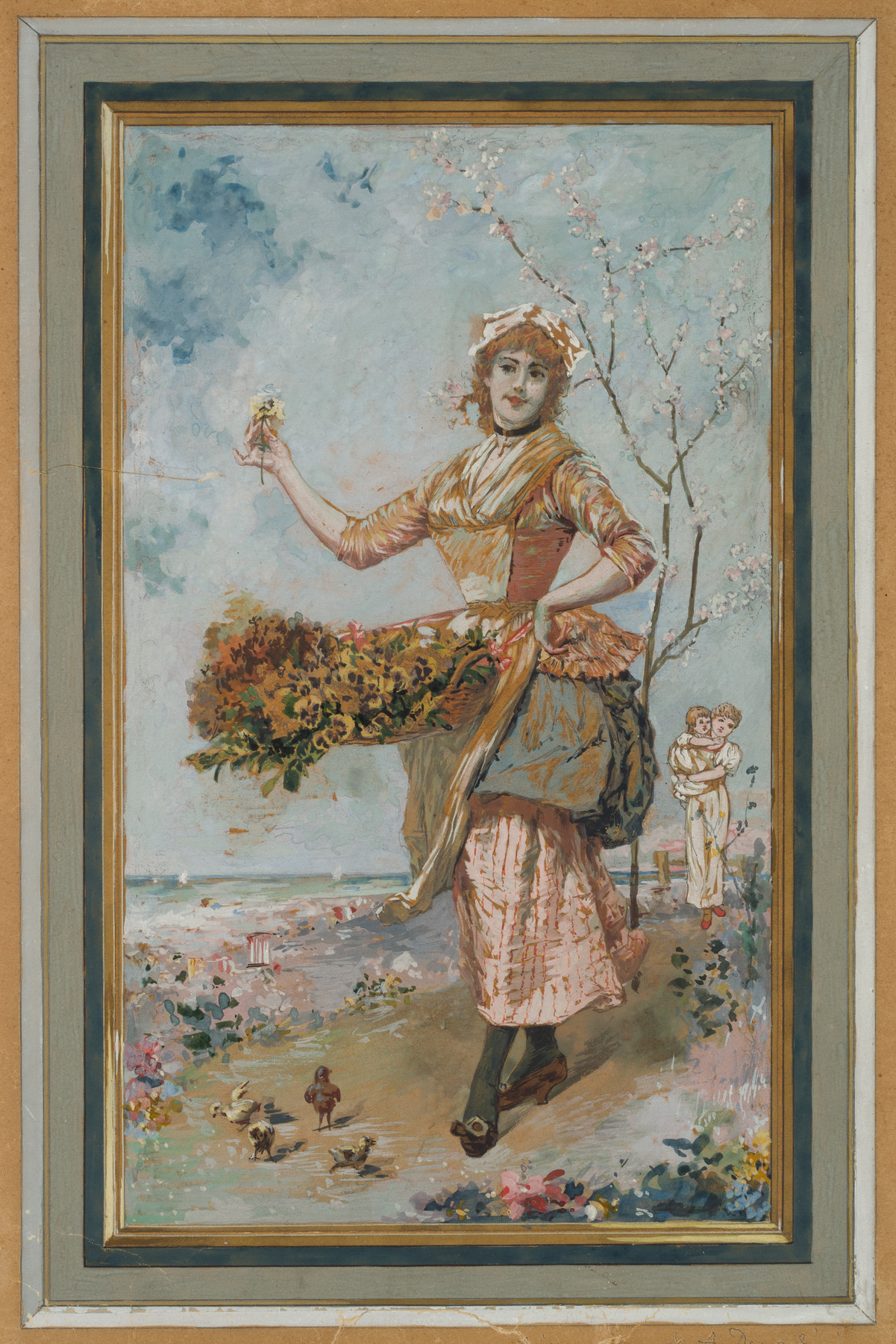 Frau mit Blumen
