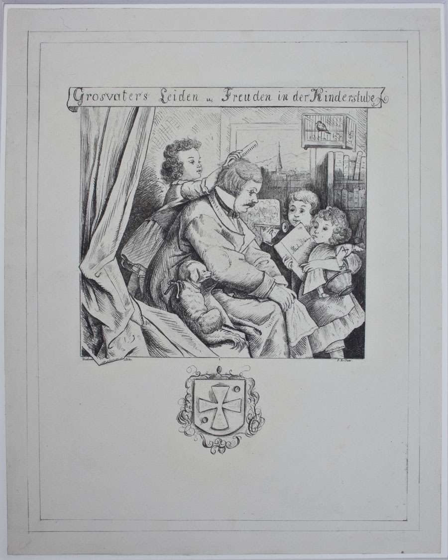 Großvater in der Kinderstube