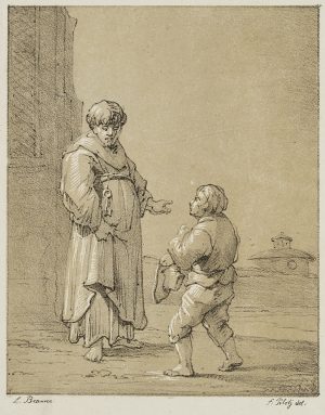 Mönch und Bittsteller
