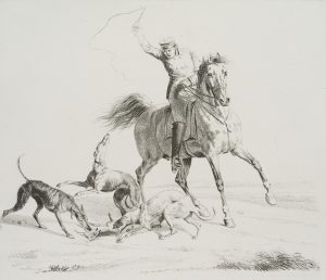 Reiter und Jadghunde