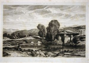 Flusslandschaft mit Windmühle