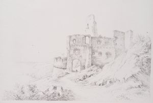 Ruine einer Höhenburg, Österreich