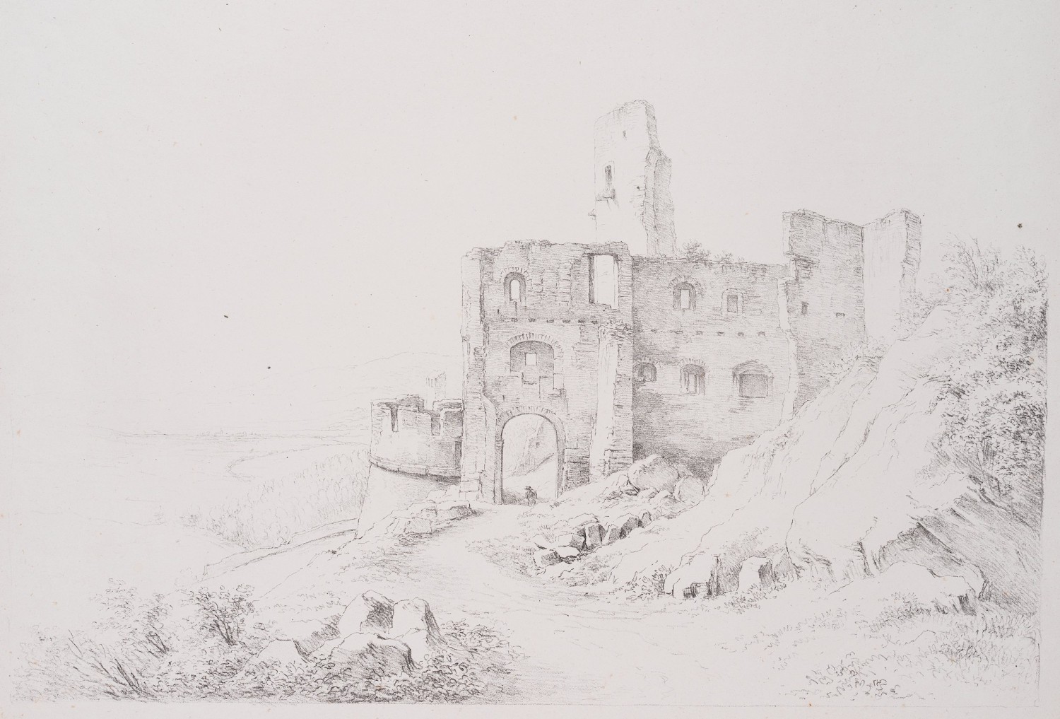 Ruine einer Höhenburg, Österreich
