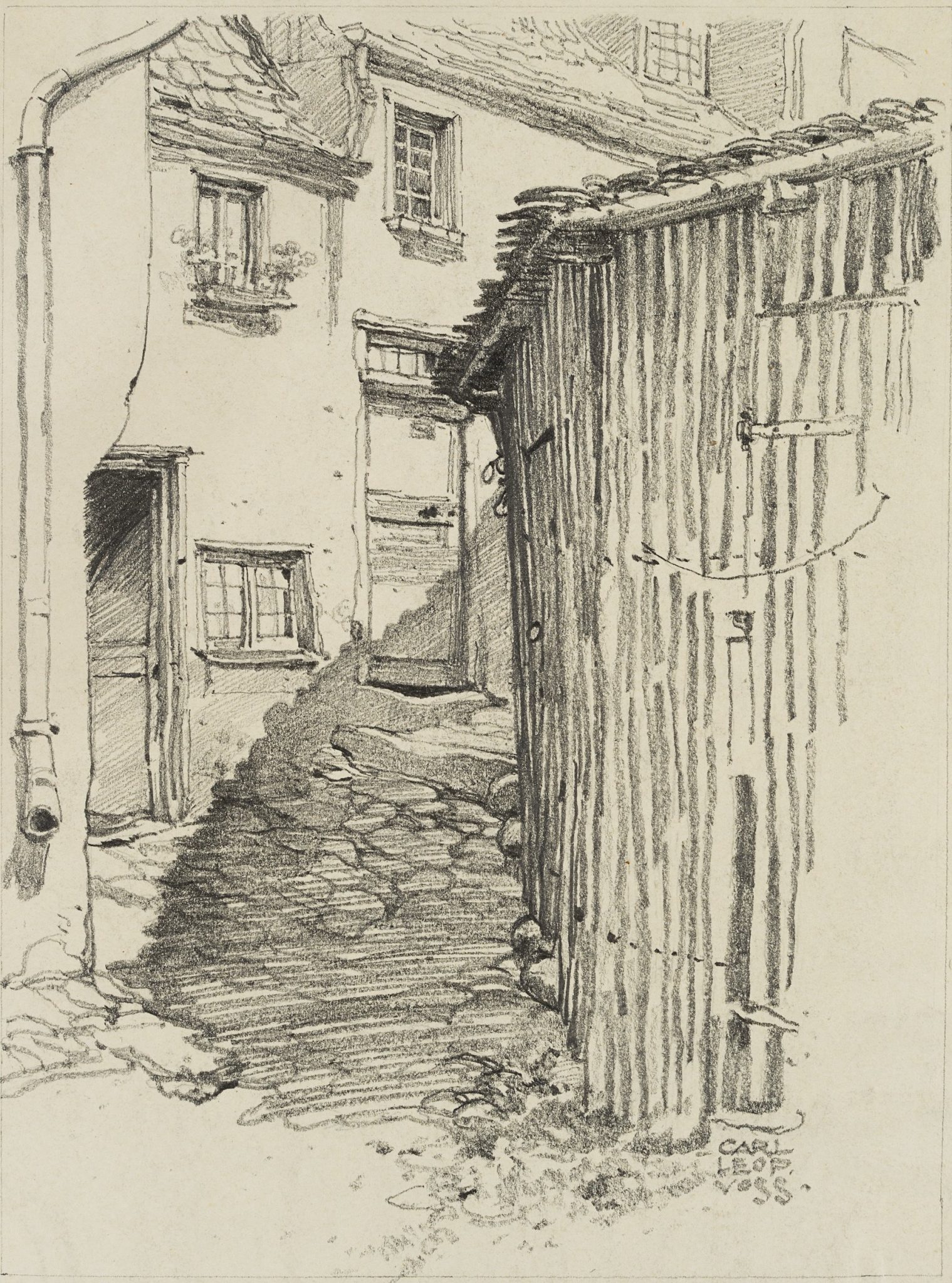 Blick in einen Hinterhof