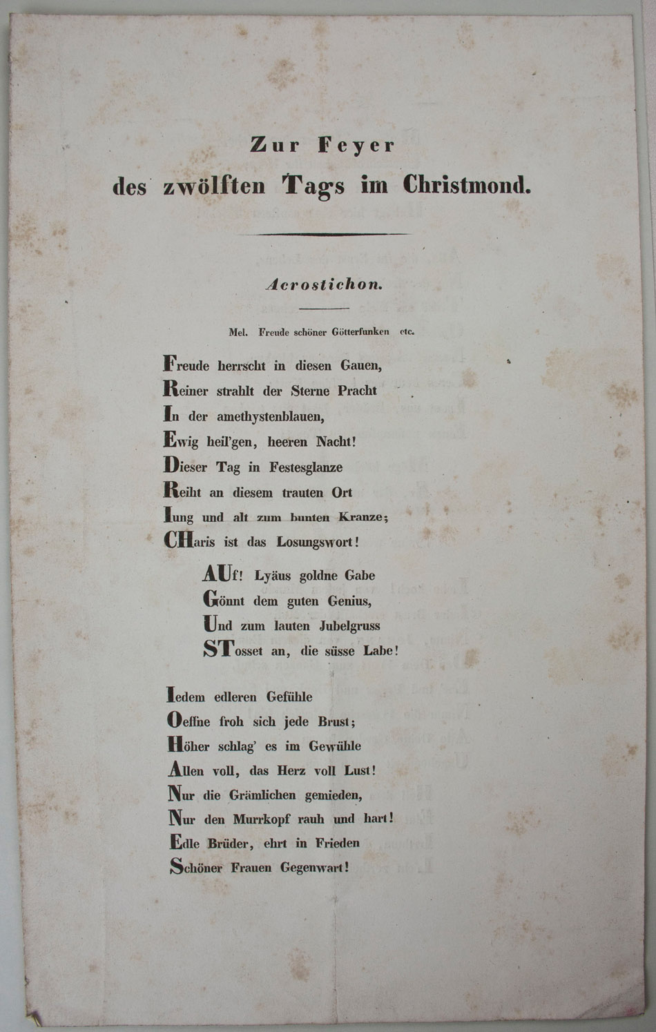 Festlied zur Feier im Christmond
