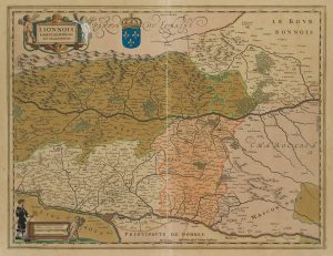 Karte der Rhône-Alpen und Burgund