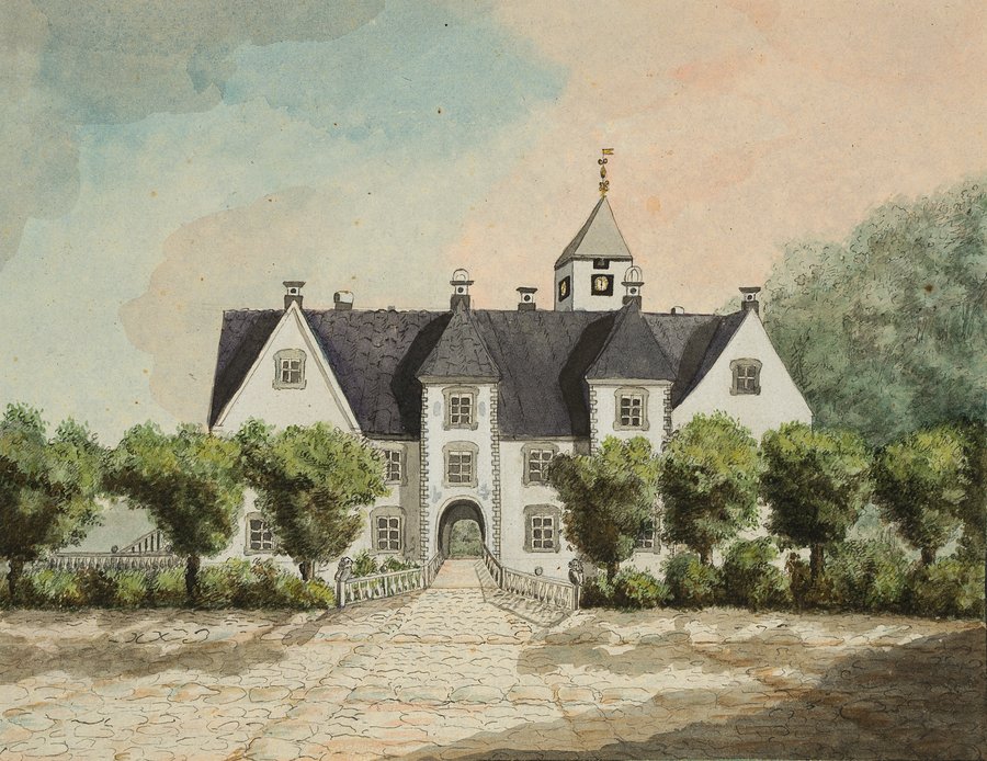 Nordischer Gutshof mit Turm