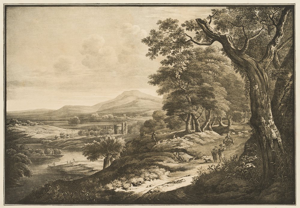 Schäferidyll in italienischer Landschaft