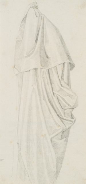 Gewandstudie, Mantel mit Faltenwurf