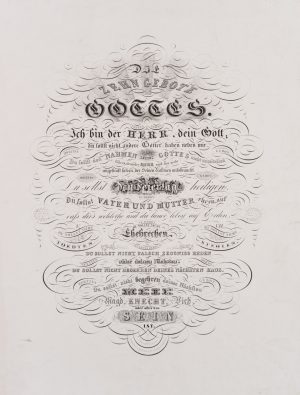 Kalligraphisches Blatt, Zehn Gebote