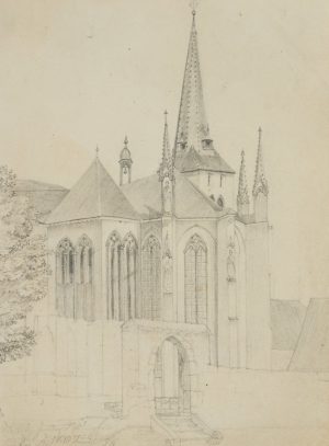 Ansicht einer gotischen Kirche