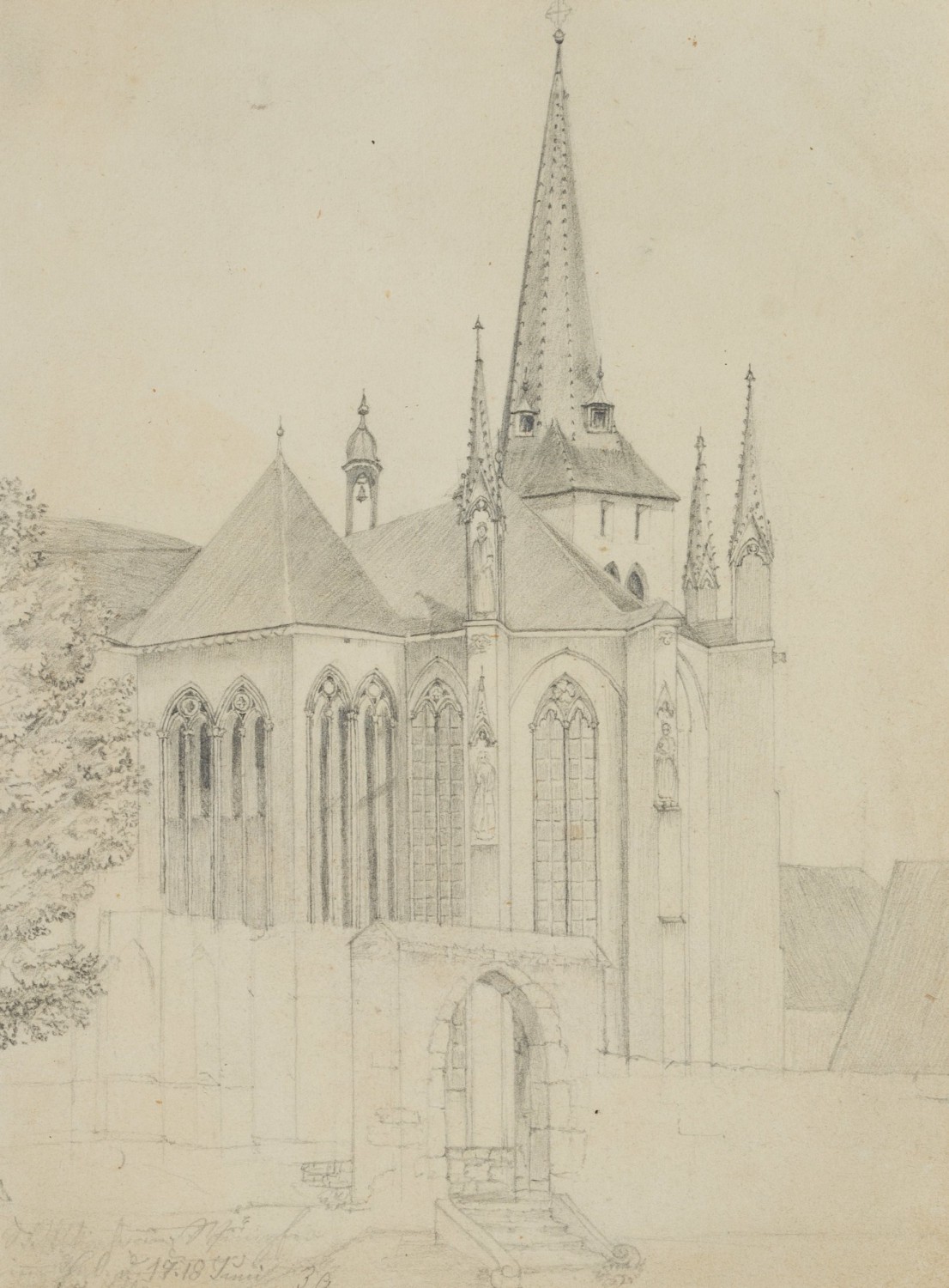 Ansicht einer gotischen Kirche