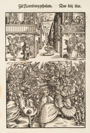 Turnier zu Rotenburg. Aus Rüxners Turnierbuch